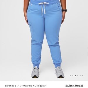 Figs used High Waisted Zamora™M Jogger Scrub Pants Ceil Blue